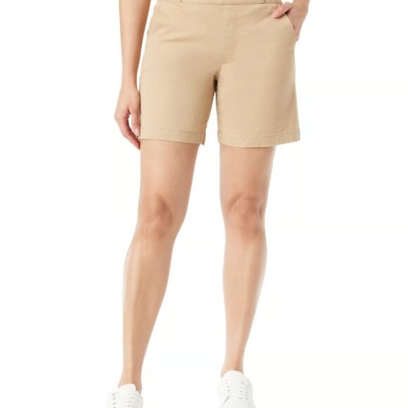 Gloria Vanderbilt Shape Effect Shorts Smoothing Panel Size 10 NWT (Tan) - Picture 1 of 10